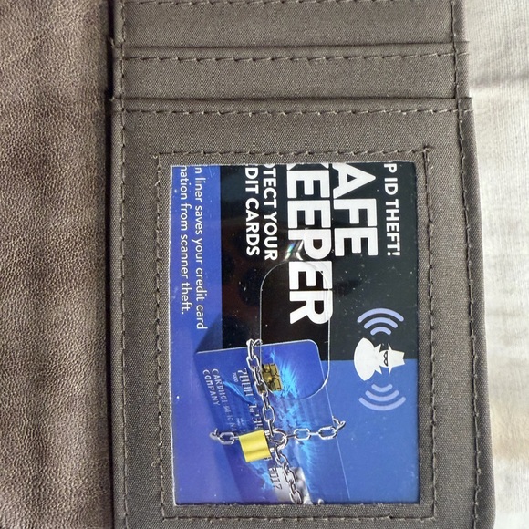 Gray Wallet with Button Closure - Picture 3 of 7